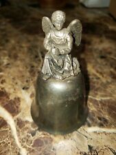 Vintage The Danbury Mint 1975 Silver Plated Bell Christmas Angel picture