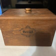Maybe Vintage Large Solid Wood Bread Box with Lid picture