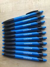 10 VIAGRA Drug Rep Click Pens Brilliant Blue - COLLECTIBLE VINTAGE picture