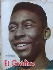 Edson PELE Rookie COVER EL GRAFICO Soccer Complete MAGAZINE 1958 VERY RARE picture