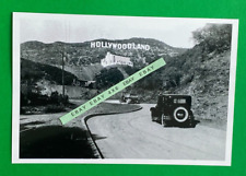 Found PHOTO the Old HOLLYWOODLAND Hollywood Sign & Old Car Climbing Up the Hill picture