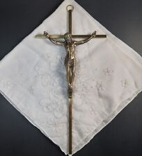 Vintage Brass Crucifix Cross 10