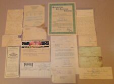 10 Vintage Old DOCUMENTS 1895 - 1952 From: Michigan, North Carolina, and More picture