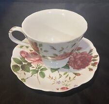 Saddlebrooke Porcelain Pink Rose Teacup and Saucer Set burton & BURTON picture