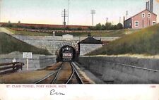 Railroad Train St Clair Tunnel Port Huron Michigan 1905c postcard picture