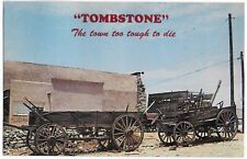Postcard AZ Tombstone Arizona Old Freight Wagons Hauled Freight in the 1800s C30 picture