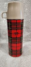 Vintage Genuine THERMOS Red Plaid King Seeley #2242 Hot Cold picture