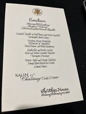 White House Lunch Menu 1999 Honoring Jacques Chirac President of the French Rep. picture