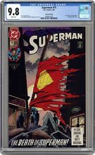 Superman #75 2nd Printing CGC 9.8 1993 3890023023 picture