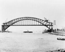 HELLS GATE BRIDGE CONSTRUCTION NYC 1916 8x10 GLOSSY PHOTO PRINT picture