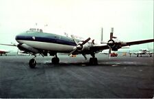Vintage Postcard Eastern Airlines Douglas DC-7 Airplane Aviation Chrome airport picture