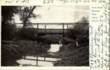 1906. VIEW ON EDWARDS NEAR GALVA, ILL. POSTCARD q8 picture