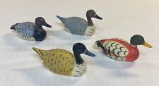 Lot of 4 Vintage Ducks Miniature Figurines Pencil Sharpeners Hong Kong 3” picture