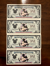 1994 Series A Sequential Mint Condition Disney Dollars - Portion to Make A Wish picture