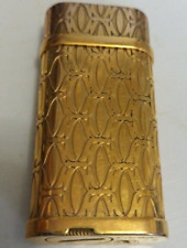 Working Cartier Gas Lighter Gold Happy Birthday Godron without box picture