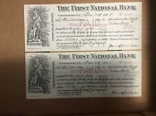 2   Certificate of Deposit 1920's Cooperstown,N.Y.  Leatherstocking Illustration picture