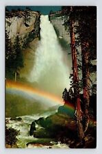 Yosemite National Park California Nevada Fall Rainbow Waterfall Forest Postcard picture