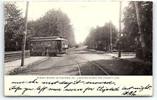 c1905 TELFORD PA STREET SCENE TROLLEY ALONG COUNTY LINE UNDIVIDED POSTCARD P3993 picture