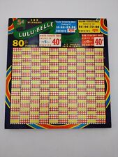 LULU-BELLE Vintage UNPUNCHED  Gambling Trade PUNCH BOARD Game picture