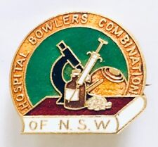 Hospital Bowlers Combination Of NSW Bowling Club Badge Pin Rare Vintage (M9)  picture