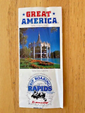 Great America Santa Clara CA 1988 Park Brochure Pamphlet Map Rip Roaring Rapids picture