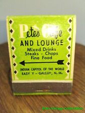 Matchbook Pete's Cafe and Lounge Gallup New Mexico Vtg Feature Advertising  picture