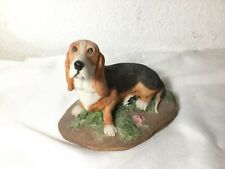 1984 Earl Sherwan Charmstone Basset Hound -Sitting Dog Figurine-  picture