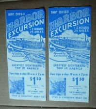 SAN DIEGO HARBOR EXCURSION TOUR - TWO 1940s BROCHURES - STAR & CRESCENT BOAT CO. picture