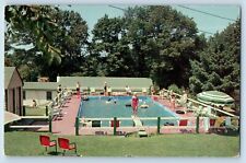 Wisconsin Dells Wisconsin Postcard Leute Artist Glen Resort Poolside View 1960 picture