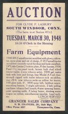 Auction Clyde P Lasbury South Windsor CT Granger Sales Company postcard 1948 picture
