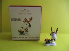 2020 Hallmark 23rd Winter Fun With Snoopy Miniature Ornament SDB w/ Price Tab picture