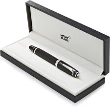 New MONTBLANC Boheme Noir  Platinum Plated Rollerball Pen with Leather case Deal picture