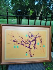 VTG Abstract Signed Print Poster Dancer DANCE KALEIDOSCOPE Indiana Jemerson 1982 picture