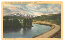 Idaho c1940's Salmon River, snow capped Sawtooth Mountains picture