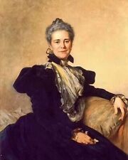 Oil painting theobald chartran - portrait of mrs charles lockhart  picture