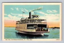 Gov Carr Newport Jamestown R.I. Ferry Boat, Antique Vintage Souvenir Postcard picture