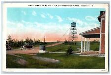 1929 Tower Summit Of Mt. Greylock Highest Point In Massachusetts MA Postcard picture
