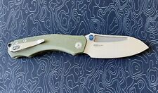 Twosun TS 425 K110 Blade Green G10 Handle And Cobalt Blue Thumb Studs. BNIB picture
