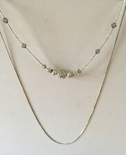 2 VTG necklaces silver chain 32
