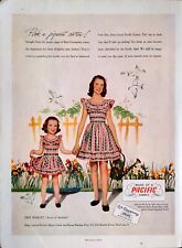 1948 PACIFIC MILLS Cotton Rayon Play Clothes Inspired By Kate Greenaway Print Ad picture