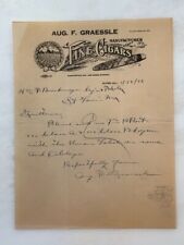 1922 Aug Graessle FINE CIGARS Tobacco ALTON Illinois Advertising Letter picture