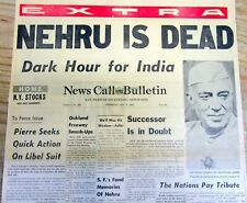  1964 newspaper Extra NEHRU DEAD 1st PRIME MINISTER of India after INDEPENDENCE picture