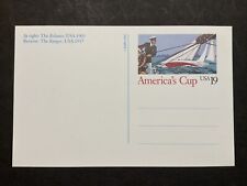 America's Cup 19c Stamped Vintage Boat Postcard Showing the Ranger On Back 1992 picture