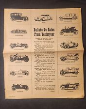 Vtg Vehicle Article Chicago Tribune Magazine Oct 25 1964  Autos From Yesteryear picture