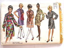 Vintage Simplicity Pattern 9219 Elastic Waist Dress Two Lengths 1970s Chic picture