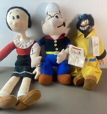Vintage Popeye, Olive Oyl, Brutus, Plush Dolls  1985Presents, 1992 King Features picture