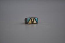 Old Pawn  Navajo Sterling Silver turquoise And Shell Ring  Size 5 3/4 picture