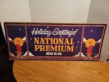 National Premium Beer Holiday Greetings Sign Heileman & Baltimore Rare picture
