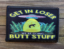 Get In Loser Morale Patch Hook and Loop Army UFO Alien Tactical Funny 2A Gear picture