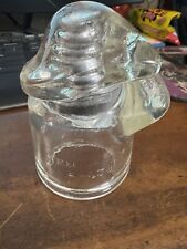Antique vintage Hemingray Clear Glass INSULATOR 2-38 USA SB Duck Bill Look. picture